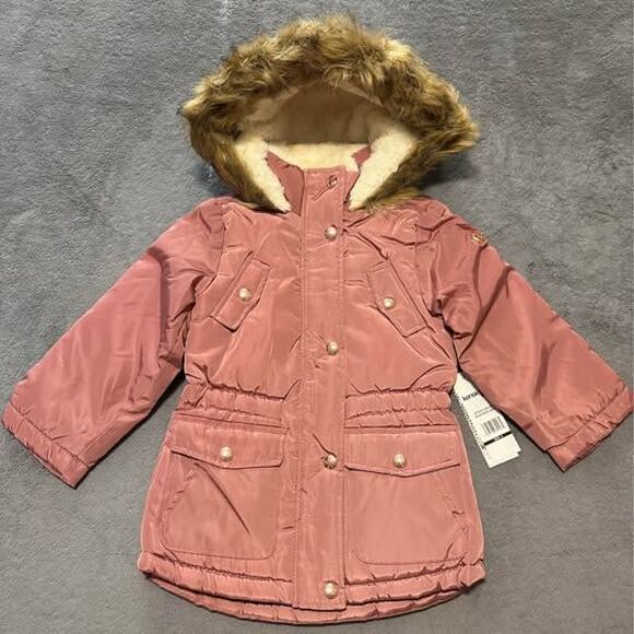 NEW Kensiegirl Girls Antique Rose Cozy Winter Puffer Coat